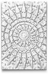 PontPöttyöző - Kő mandala Méret: 20x30cm, Keretezés: Műanyagtáblával, Szín: Zöld