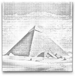  PontPöttyöző - Kairó, Egyiptom Méret: 50x50cm, Keretezés: Kartonlemezen, Szín: Kék