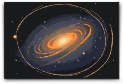  Festés számok szerint - Galaxis, Tejút Méret: 40x60cm, Keretezés: Keret nélkül (csak a vászon)