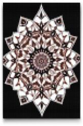  Gyémántszemes kirakó - Árnyék mandala Méret: 20x30cm, Keretezés: Kartonlemezen, Gyémántok: Négyzet alakú