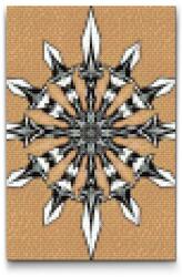 Gyémántszemes kirakó - Kard mandala Méret: 20x30cm, Keretezés: Műanyagtáblával, Gyémántok: Kerek