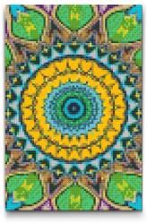  Gyémántszemes kirakó - Természet ihlette mandala Méret: 20x30cm, Keretezés: Keret nélkül (csak a vászon), Gyémántok: Négyzet alakú