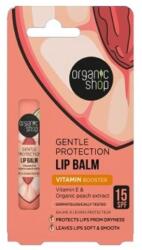 Organic Shop Vitamin Booster ajakbalzsam E-vitaminnal és bio barackkivonattal SPF15, 10 ml - hajvarazs