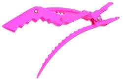 Framar gumírozott fogas krokodil csipesz, pink, 4 db - hajvarazs