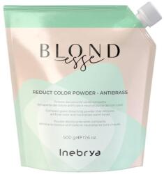Inebrya Blondesse Reduct Color Antibrass zöld szőkítőpor rezesedés ellen, 500 g - hajvarazs