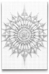 PontPöttyöző - Minimalista mandala Méret: 40x60cm, Keretezés: Műanyagtáblával, Szín: Fekete