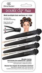 Olivia Garden Double Clip Petite Black feltűző csipesz, 4 db - hajvarazs
