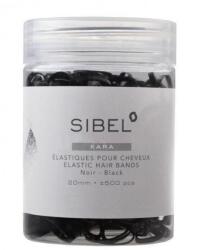 Sibel szilikon gumi, fekete, 500 db