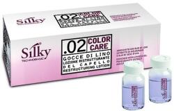 Silky Color Care Gocce Di Lino hajújraépítő ampulla festett hajra, 10x10 ml