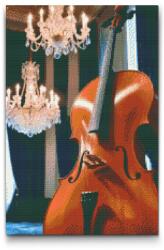  Gyémántszemes kirakó - Cselló a teremben Méret: 40x60cm, Keretezés: Keret nélkül (csak a vászon), Gyémántok: Négyzet alakú