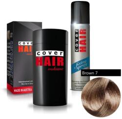 Cover Hair Volume hajdúsító, 30 g, barna + kötést erősítő spray - hajvarazs