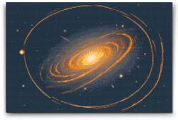  Gyémántszemes kirakó - Galaxis, Tejút Méret: 40x60cm, Keretezés: Kartonlemezen, Gyémántok: Négyzet alakú
