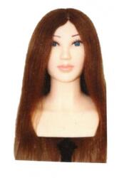 Calcagni OMC vállas verseny barna babafej humán hajjal, 60 cm - hajvarazs