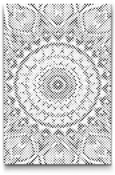 PontPöttyöző - Természet ihlette mandala Méret: 20x30cm, Keretezés: Kartonlemezen, Szín: Fekete