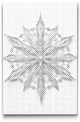  PontPöttyöző - Jég mandala Méret: 40x60cm, Keretezés: Keret nélkül (csak a vászon), Szín: Fekete