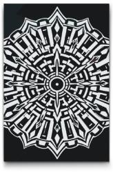 Festés számok szerint - Labirintus mandala Méret: 40x60cm, Keretezés: Keret nélkül (csak a vászon)