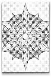 PontPöttyöző - Téli mandala Méret: 20x30cm, Keretezés: Keret nélkül (csak a vászon), Szín: Kék