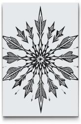  Festés számok szerint - nyíl mandala Méret: 40x60cm, Keretezés: Keret nélkül (csak a vászon)