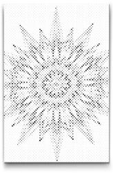 PontPöttyöző - Tüskés mandala Méret: 40x60cm, Keretezés: Kartonlemezen, Szín: Zöld