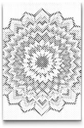 PontPöttyöző - Geometrikus mandala Méret: 40x60cm, Keretezés: Kartonlemezen, Szín: Fekete
