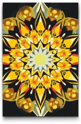 Festés számok szerint - Mandala a nap színeiben Méret: 20x30cm, Keretezés: Keret nélkül (csak a vászon)