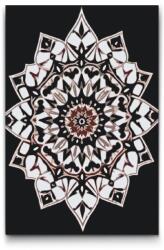  Festés számok szerint - Árnyék mandala Méret: 20x30cm, Keretezés: Kartonlemezen