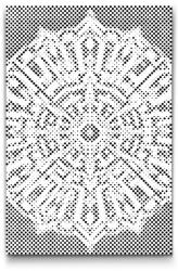  PontPöttyöző - Labirintus mandala Méret: 40x60cm, Keretezés: Kartonlemezen, Szín: Kék
