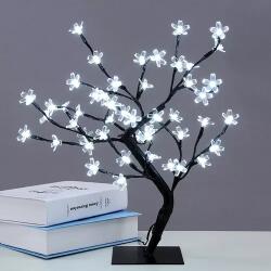 Hongda Lightning Pomisor decorativ sarbatori, iluminat 36 LED alb rece, 40 cm (HL-POMISOR36LEDW)