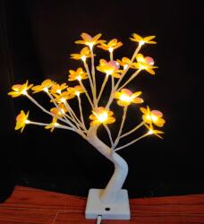 Hongda Lightning Pomisor decorativ sarbatori, iluminat 24 LED alb cald, 50 cm cu usb si baterie (HL-D22-14WW)