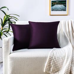 Farfallarossa Set 2 fete de perne decorative, 45x45 cm, catifea, FARFALLAROSSA, Violet Lenjerie de pat