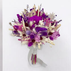 Eventissimi® Buchet mov personalizabil cu trandafir si hortensie criogenate (BF-219)