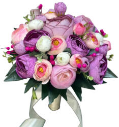 Eventissimi® Buchet de bujori roz-violet, rezistent peste ani (BF-253)