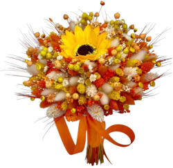 Eventissimi® Buchet toamna cu floarea soarelui , personalizabil, ideal pentru nunta traditionala sau cadou (BF-207)