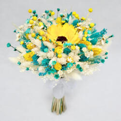 Eventissimi® Buchet cu floarea soarelui , personalizabil, ideal pentru nunta traditionala sau cadou (BF-213)