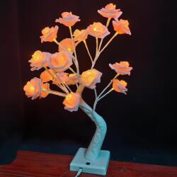 Hongda Lightning Pomisor decorativ sarbatori, iluminat 24 LED roz, 50 cm (HL-D22-10ROZ)