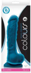 NS Novelties Dildo, NS Toys, Colours Dual Density, albastru, 8 inch Dildo
