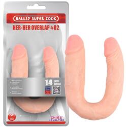 Chisa-novelties Dildo dublu, Chisa Novelties, Her-Her Overlap 2, flexibil Dildo