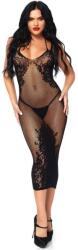 Leg Avenue Rochie plasă și dantelă, Leg Avenue, negru, O/S