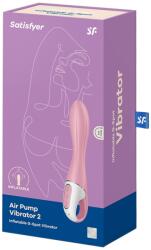 Satisfyer Vibrator cu pompa de aer, Satisfyer Air Pump 2, silincon roșu Vibrator