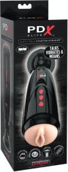 Pipedream - PDX Elite Masturbator masculin, Pipedream - PDX Elite, Dirty Talk Starter Stroker, negru