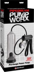 Pipedream Pompa Vacuum, Pipedream Pump Worx, Pro-Gauge, transparent/negru