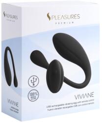 S Pleasures Vibrator cu Telecomandă, S Pleasures, Viviane, negru