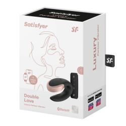 Satisfyer Vibrator cuplu Satisfyer Double Love, negru, telecomandă și aplicație Vibrator