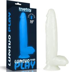 Lovetoy Dildo 10", Lovetoy, Lumino Play, albastru luminos Dildo