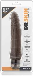 Blush Novelties Vibrator realist, Blush, Dr. Skin Cock, ciocolatiu, 18 cm Vibrator