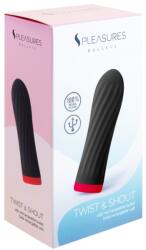 S Pleasures Vibrator mini, S Pleasures, Bullet Twist & Shout, negru Vibrator