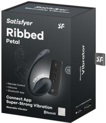 Satisfyer Vibrator, Satisfyer Ribbed Petal, negru Vibrator