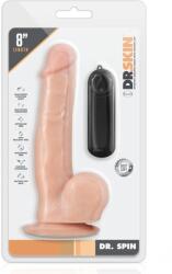 Blush Novelties Vibrator realistic, Blush Dr. Spin, 20 cm, rotativ, culoare bej Vibrator