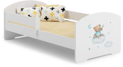 Kobi LUK gyerekágy 160x80 korlátokkal - Kék mackó