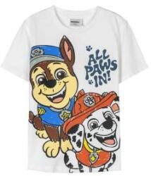 The Paw Patrol Tricou cu Mânecă Scurtă pentru Copii The Paw Patrol Alb Mărime 3 Ani